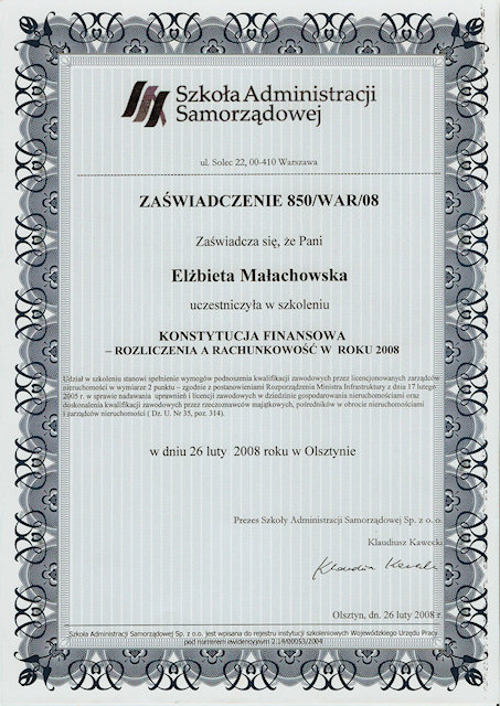 Zawiadczenie